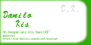 danilo kis business card